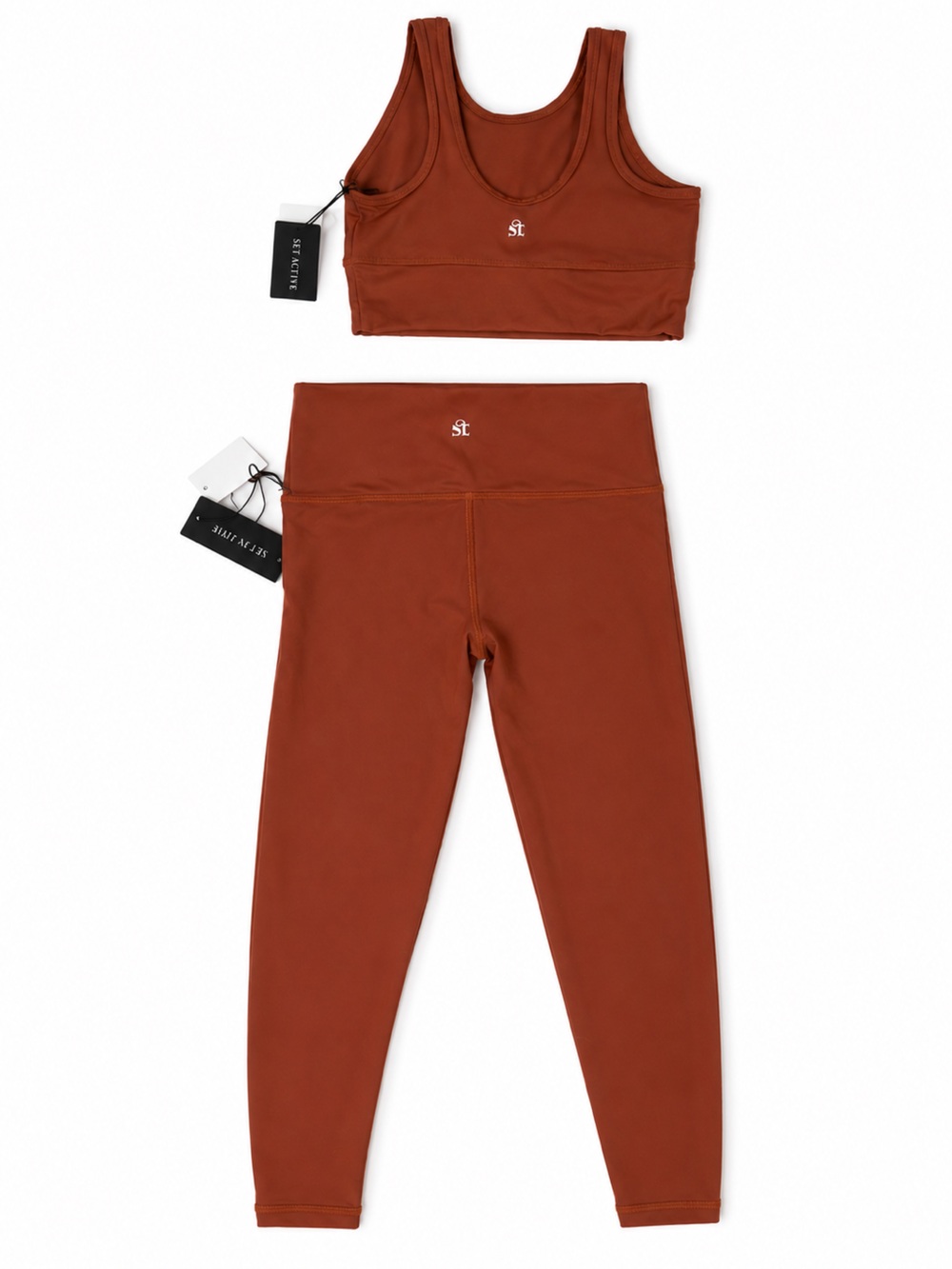 Saks OFF 5TH Auburn Leggings and Sports Bra Set NEVER WORN